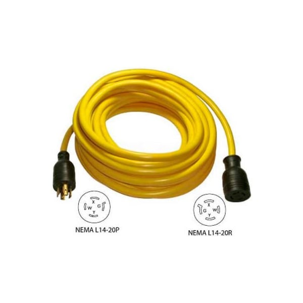Conntek 20592, 50', 20A, Generator Power/Extension Cord with NEMA L14-20P to L14-20R 20592 - main